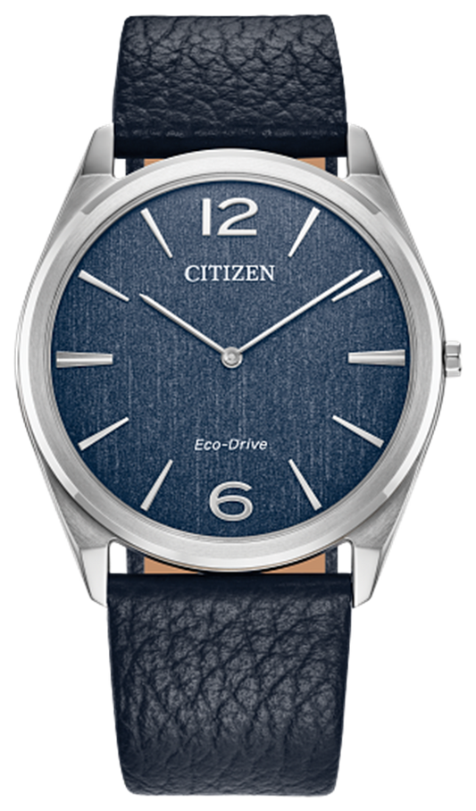 Citizen Blue Leather & Stainless Steel Watch