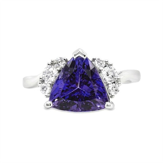 14K Trillian Tanzanite Accented Diamond Cocktail Ring