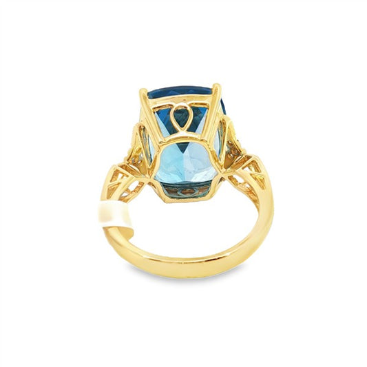 14K Fantasy London Blue Topaz Cocktail Ring