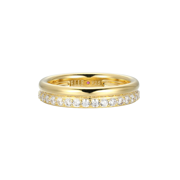 18K Gold Plated CZ Goddess Ring