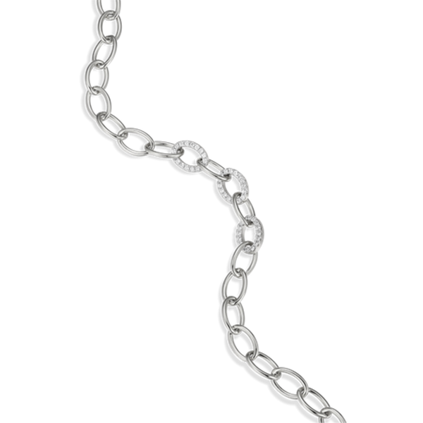 Pave Oval Link Lab Grown Diamond Bracelet