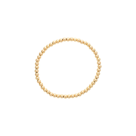 Gold Filled 4mm Round Bead Stretch Bracelet