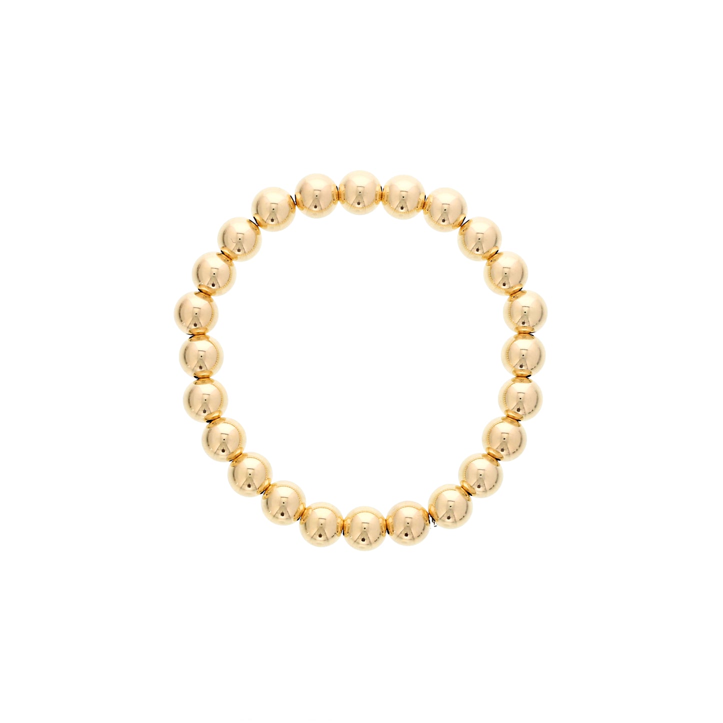 Gold Filled 8mm Round Bead Stretch Bracelet