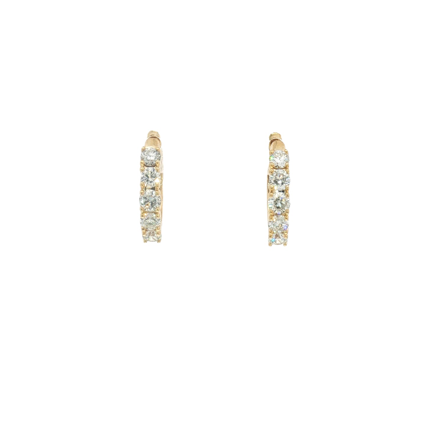 14K 0.88ctw Diamond Huggie Hoop Earrings