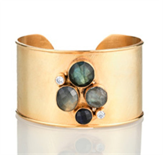 Gold Vermeil Labradorite Cuff Bracelet