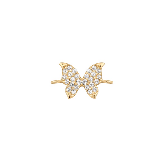 14K Sapphire Monarch Butterfly Double Bail Sparking Charm