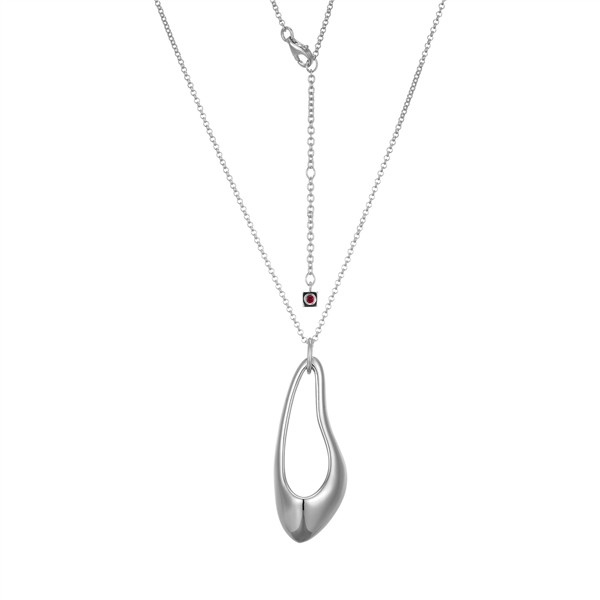 Sterling Silver Drip Hoop Silver Necklace