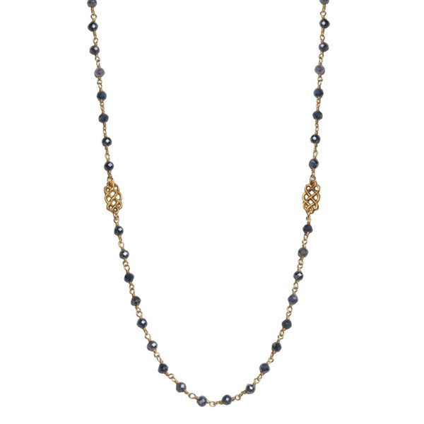 Gold Vermeil Blue Moonstone Taylor Necklace
