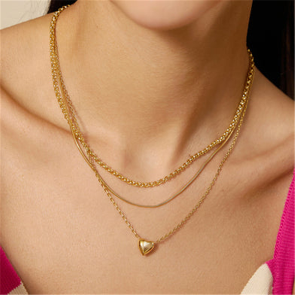 14K Gold Plated Classic Rolo Chain Necklace