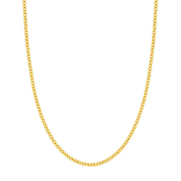 14 Karat Yellow Gold 3.3mm Open Cable Chain